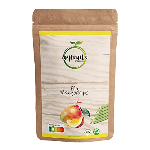 myfruits Bio Mango, gefriergetrocknet, 300g, Fruchtchips, ohne Zusätze, 100% Mango, für Müsli oder Snack Cover