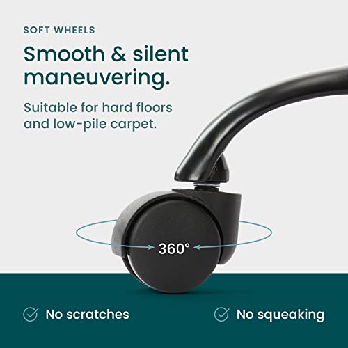 Smug Home Office Desk Chairs With Wheels, Dark Black #TOP6