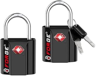 TSA Approved Luggage Locks, Ultra-Secure Dimple Key Travel Locks with Zinc Alloy Body