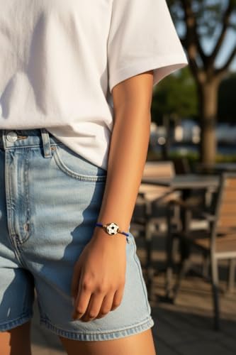 Image of Kizzi Superhero Lil Bro Premium Bracelet - Adjustable Navy Blue & Red Braided Premium Bracelet with Charm for Kids - Ideal Gift for Brothers