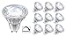 Produktbild 10x greenandco® CRI 90+ LED Spot dimmbar ersetzt 40 Watt GU10 Halogenstrahler, 7W 470 Lumen 3000K warmweiß COB LED Strahler 38° 230V AC Glas mit Schutzglas, flimmerfrei, 2 Jahre Garantie