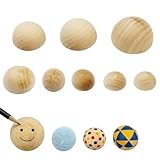 Taille et quantité de boule en bois: 8 morceaux d'hémisphère en bois, dont 1 morceau d'hémisphère en bois de 7 cm, 1 morceau d'hémisphère en bois de 6 cm, 1 morceau d'hémisphère en bois de 5 cm, 1 morceau d'hémisphère en bois de 4 cm et 4 morceaux d'hémisphère en bois de 3 cm