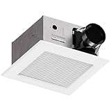 JULLISON 110-130CFM Bathroom Exhaust Fan: 0.8-1.2 Sones 30W Ceiling Mount Shower Ventilation Fan With Grille for Bath and Home, 120V, White, Wet Rated, ETL Certified