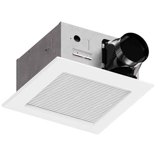 JULLISON 110-130CFM Bathroom Exhaust Fan: 0.8-1.2 Sones 30W Ceiling Mount
