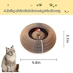 Kitty Curlz Cat Scratching Board, Magic Organ Cat Toy, Made of Recyclable Corrugated Cardboard, Scratch-Resistant and Abrasion-Resistant, Foldable, Wood Grain Model - Image 2