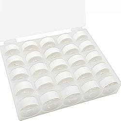 New brothread 25pcs Blanco 60S/2 (90WT) bobina y hilo Plastica Size A (SA156) Para Bordado y Costura sobre Brother/Singer/Babylock/Janome/Kenmore máquina