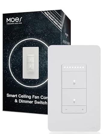 MOES Star Ring Smart Ceiling Fan Control and Dimmer Light Switch
