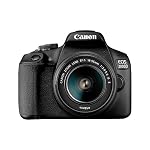 Canon EOS 2000D APS-C DSLR-Kamera mit EF-S 18-55mm Objektiv | 24,1 Megapixel, fest integrierter 3-Zoll-LCD-Monitor, Reihenaufnahmen mit 3 Bildern/Sek, Full-HD-Video, Dual Pixel CMOS AF, Bluetooth