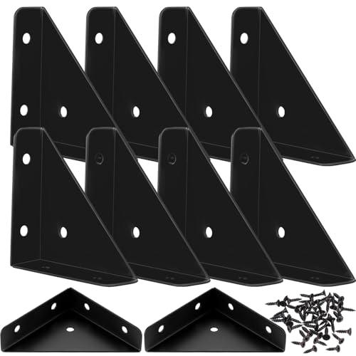 10 Pcs Connecteurs d'Angle Universels, Équerres d'Angles, Support d'Angle Triangulaires en Métal...