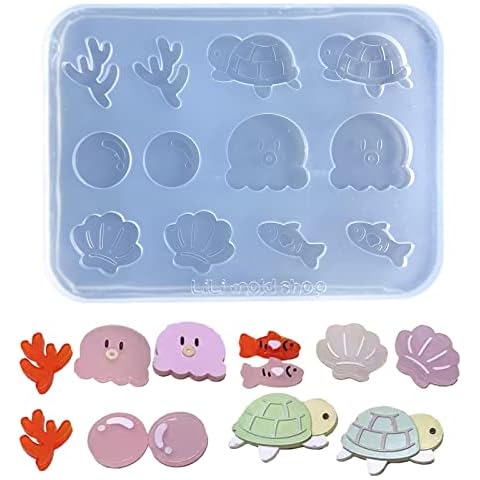 YOUNAFEN Quicksand Shaker Filler Epoxy Resin Mold Resin Filling Silicone Mould DIY Casting Tools, As Pics Show Cover