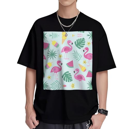 T-shirt frais et respirant en coton pour homme à motif exotique