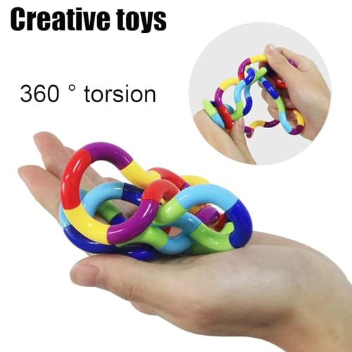 BAIYSFFG Tangle Fidget Toy 7 PCS Twisty Fidget Toy Stress Relief Stim Silent for Kids and Adults, Multi-colord, Small - Image 3