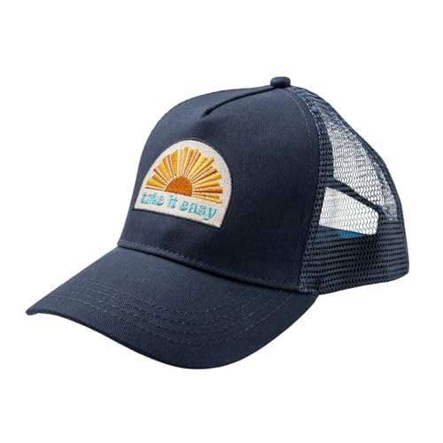 PACIFIC BRIM Women's Adjustable Cap Mesh Side Panels Trucker Hat - Take It Easy