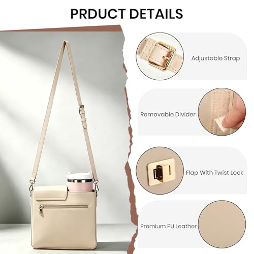 Image of Asaint Stanley Cup Purse Crossbody Bag for 40oz Tumbler with Handle, Water Bottle Purse Pocket Adjustable Strap