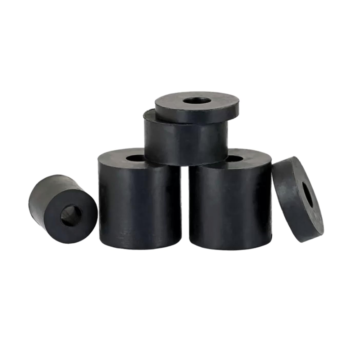 1 ud almohadillas amortiguadoras de goma suave cilíndricas huecas de 15mm de diámetro interior, diámetro exterior de 200mm, junta de amortiguación resistente al agua y al desgaste