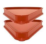 PIE-POD Pizza Storage Container Modular Stacker Insert 2-Pack for use Double Decker sold seperately (Insert Only. Crisper Pan and Transparent Lid Not Included)