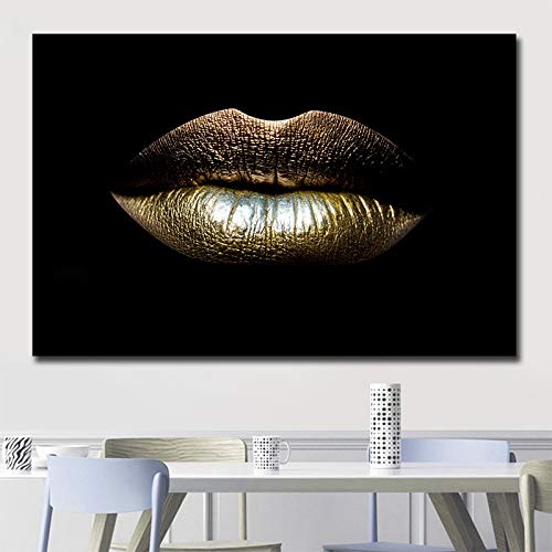 unbrand Moda Creativa Labbra Tela Wall Art Pittura Pittura Africana Soggiorno Galleria Decorazione murale Poster e Stampe 30X45CM