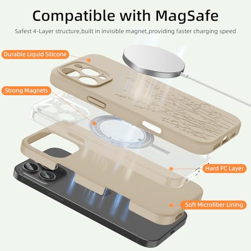 OAOA Engraved for iPhone 16 Pro Max Case, Milk Tea Flower - image 2