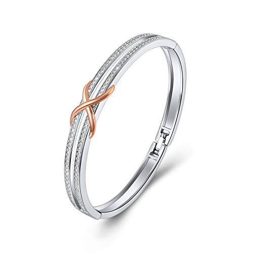 Angelady Bracelet Femme,Infini Argent Sterling 925,Bijoux pour Femme Cadeau d'anniversaire Saint Valenti Fête des Mères Anniversaire Femme Maman - avec Boîte Cadeau Cover