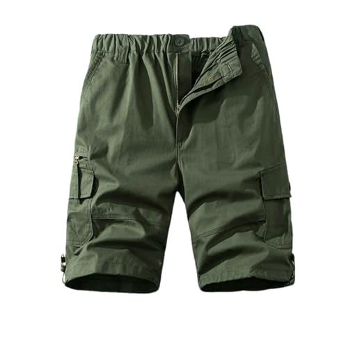 Short d'été décontracté coton homme multi-poches longueur genou sport extérieur