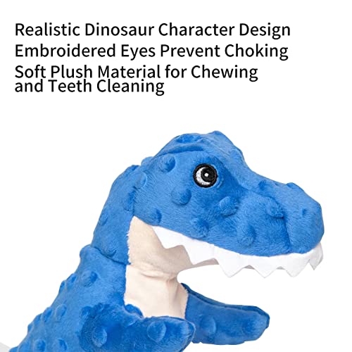 Dododola Stuffed Dog Toys Durable Plush Dog Toy With Crinkle Paper Cute Dinosaur Squeaky Dog Toys Dog Chew Toys For Medium Large Breed #TOP2
