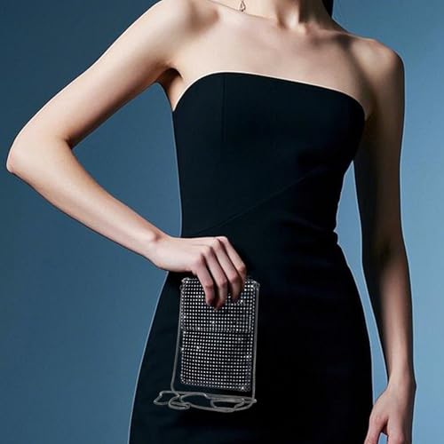 Glitter Purses Women's Mini Evening Handbags Crossbody Clutch Purse Crystal Rhinestone Bag Small Shoulder Sparkling Wedding Party Bag2