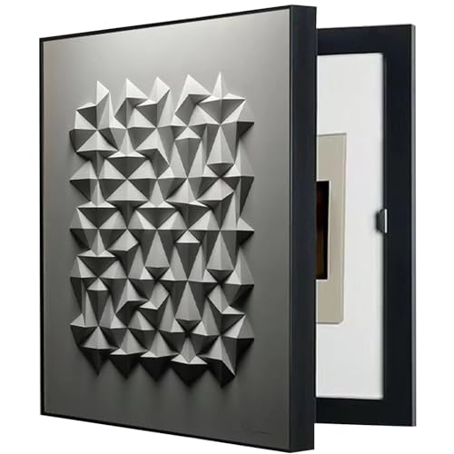 Modern Wall-Mounted Electrical Panel Cover | Stylish Meter Box Decorative Cover for Concealed Circuit Breaker & Fuse Boxes with Durable PS Frame