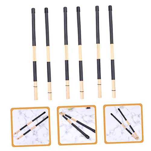 Baquetas ligeras de bambú para percusión 3 pares miniatura 4