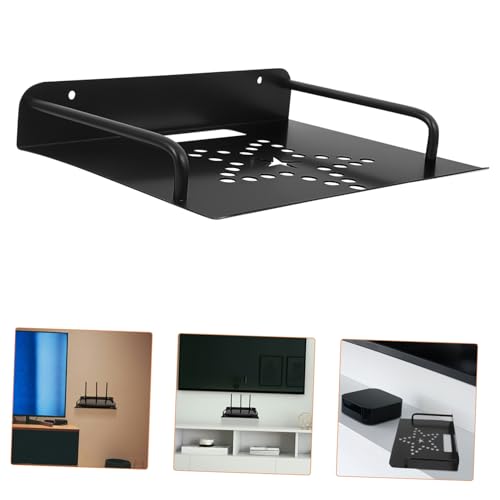 Soporte de pared para router y proyector de aluminio negro 5