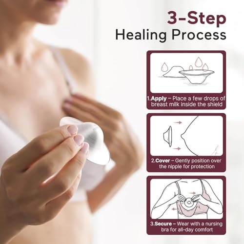 Image of Momcozy 999 Silver Nursing Cups, Hole-Free Nipple Shields for Breastfeeding, Metal Silver Covers for Newborns (XXL)