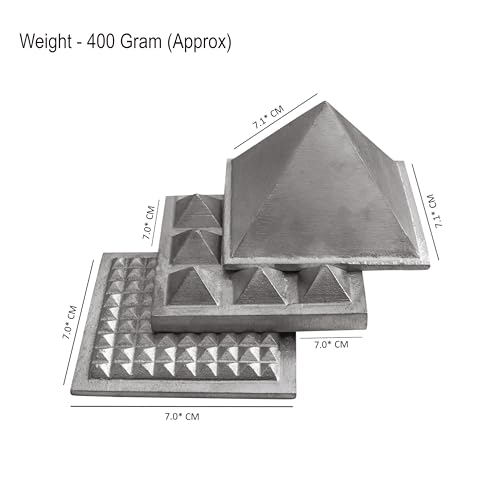 Image of Metal Vastu Zinc 3 Layer Pyramid | Pure Zinc Vastu Remedy | 3-Inch | Pyramid for Positive Energy, Health & Wealth | Vastu Dosh Remedies for Home & Office | Pack of 1