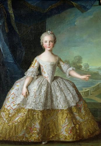 Pintura decorativa Infanta Isabelle de Bourbon de Jean Marc Nattier para sala de estar de diseño