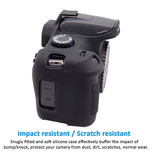 Easy Hood Camera Case For Canon Eos 4000D / Rebel T100 Digital Camera, Anti-Scratch Soft Silicone Rubber Protective Cover Protector Skin For Canon Eos 3000D 4000D Dslr Camera #TOP2