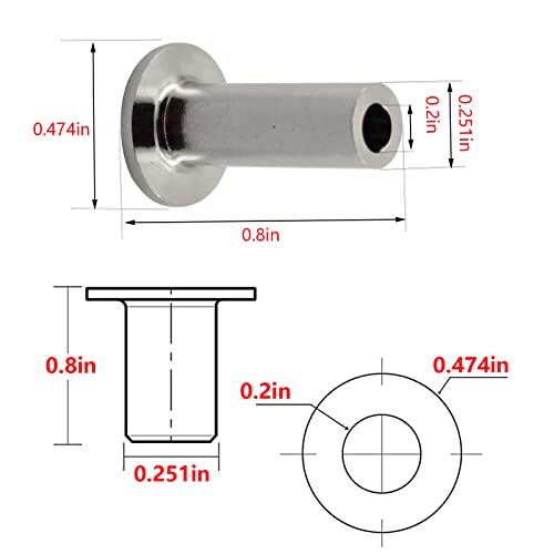 Miniatura 5 de Funda Protectora De Barandilla De Cable De Grado Marino De Acero Inoxidable 316 Para Barandilla De Cuerda De Alambre De 3 16 Pulgadas, Barandilla De Postes De Madera, Balaustrada