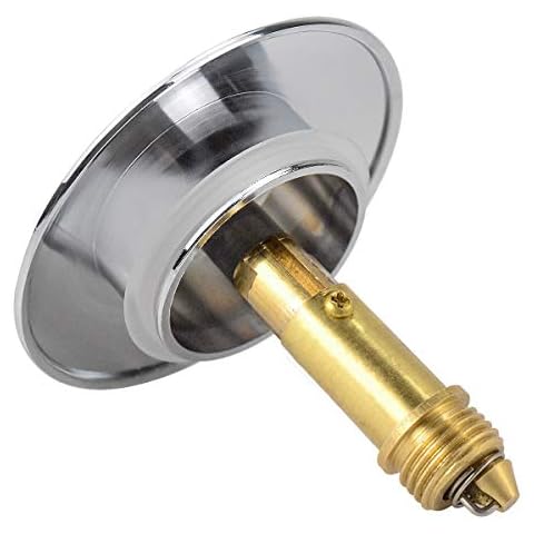NATUCE Bathroom Sink Drain Plug Stopper, 70mm Basin Chrome Pop Up Click Clack Plug Stopper Push Button with Brass Slotted Plug Bolt Spring, Waste Drain Stopper Sink Plug for Bath Vanity Sink,Bathtub Cover