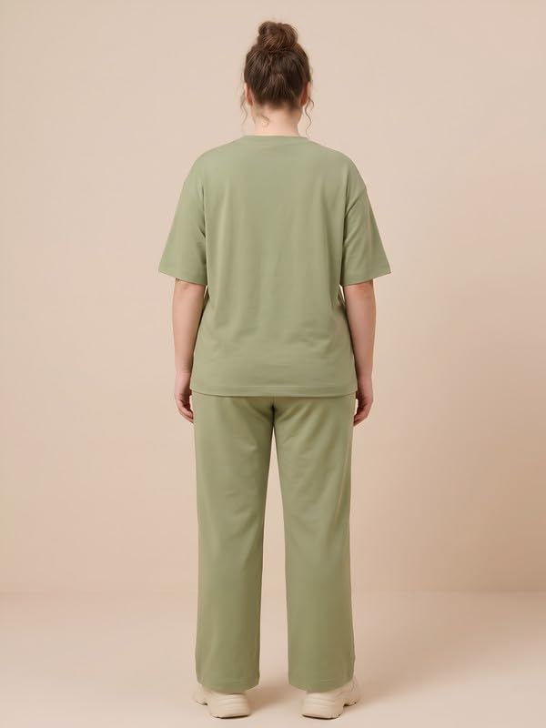 Image of My Swag Womens Cotton Printed Nightsuit Set |T-Shirt & Pajama Pants | Soft Breathable Sleepwear and Loungewear for Women