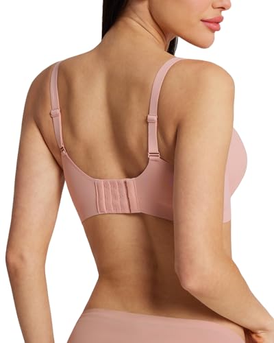Image of HORISUN Seamless Bras Full Coverage V Neck Push Up Wireless Bras for Women