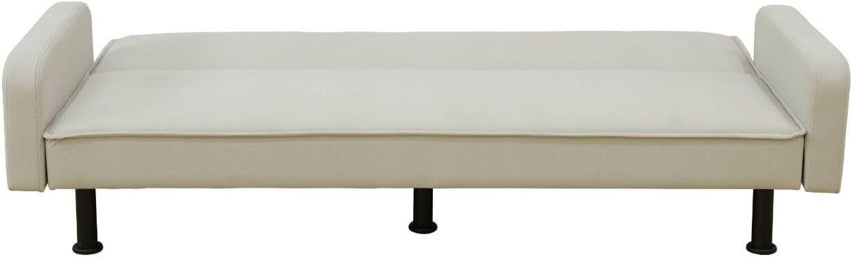 Sofa Bed 77.5-inch Light Grey Calico Living Room 1-Piece Sofa