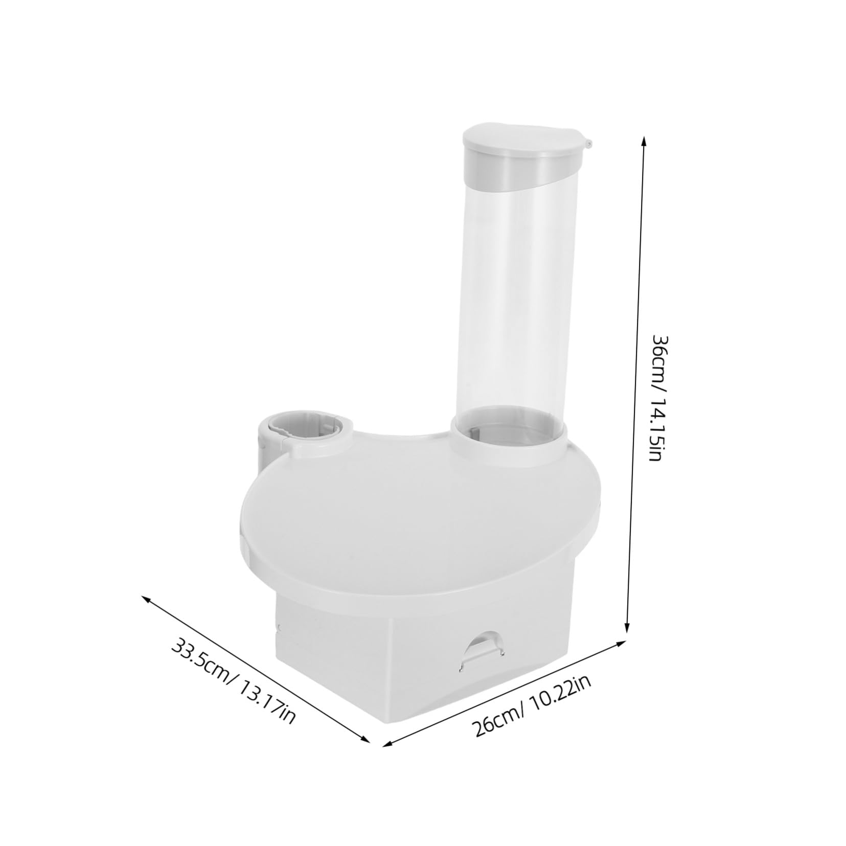 ULTECHNOVO Plateau Porte-gobelet Blanc Utilitaire en Plastique avec Distributeur et Boîte à Mouchoirs Intégré Facile à Entretenir pour Salle de Soins Dentaires