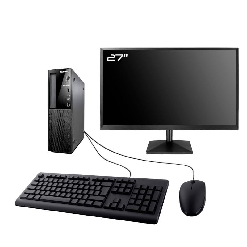 PC Lenovo E71 SFF - Intel Core I5-2400 3.1 Ghz (6 MB) - 8 GB DDR3 - SSD 1 TB - Senza unità ottica - Cle USB Wifi - Windows 10 - Tastiera + Mouse + Schermo da 27
