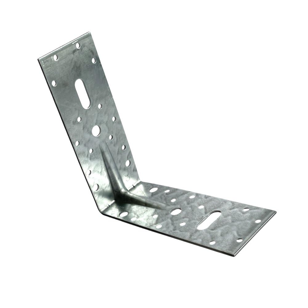 20x Winkelverbinder 2,5 mm Winkel mit Prägung | Holzverbinder Winkel Metall 170 x 170 x 65 mm, Metallwinkel Balkenverbinder Kleine