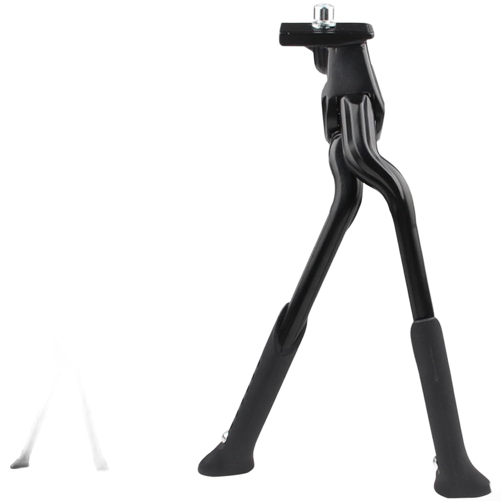 Gdfnmogo Adjustable Centre Mount Bicycle Stand Aluminium Alloy Double Leg Kickstand for 24 26 27.5 29 Inch Heavy Duty E Bike Support