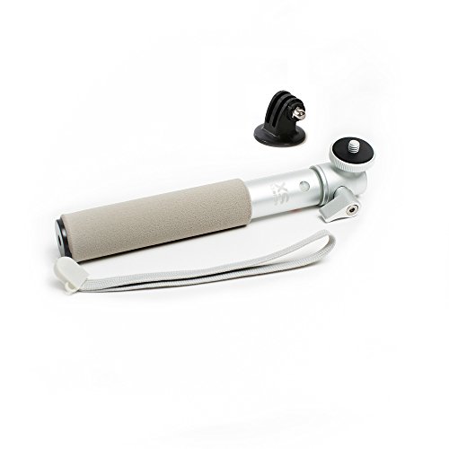 Xsories USHM3B U-Shot - Palo Selfie telescópica Ajustable Monopod Extensible con Brazo telescópico, Plata
