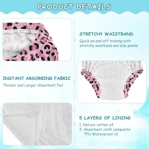 Image of Toddler Potty Training Underwear Cotton Absorbent Soft Baby Girl Boy Potty Training Pant 2t-5t