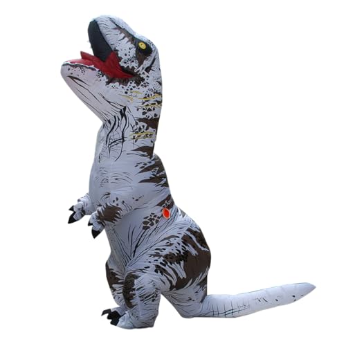 JASHKE Costume da Dinosauro Gonfiabile per Adulto Costume Gonfiabile T-Rex Costumi di Carnevale di Halloween per Adulti