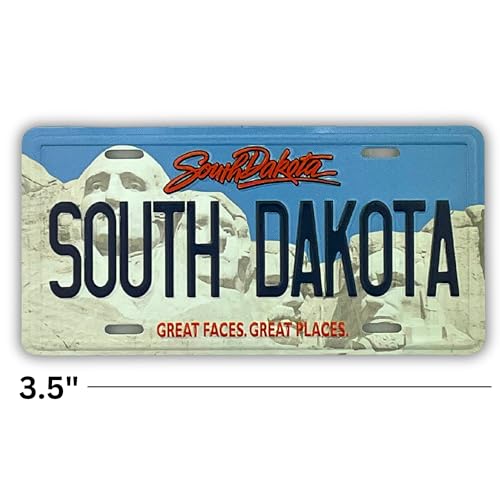Imán decorativo placa de licencia South Dakota 3.5 pulgadas miniatura 4