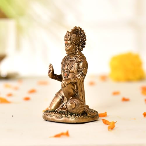 Image of CraftVatika Hanuman Ji Murti for Car Dashboard Resin Sankat Mochan Hanuman Idol for Home Decor & Gifts, Office, Pooja Room
