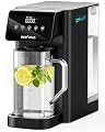 Ecoviva Mate 5 Countertop Reverse Osmosis Water Filter, 8-Stage RO Water Filtration System with 40oz Water Pitcher, Raises pH, Meets NSF/ANSI 58 Standard, Black