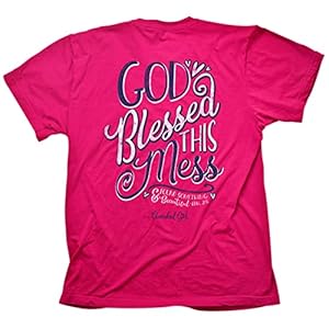 Cherished-Girl-womens-Classic-Fit-T-shirt Cherished Girl Women's God Blessed This Mess T-Shirt - Heliconia - Small