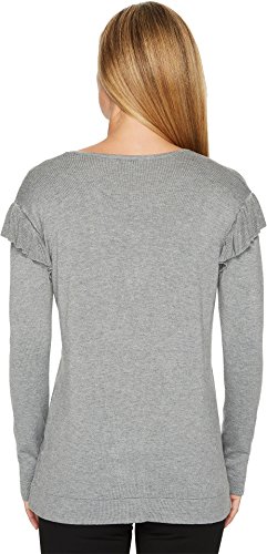 Calvin Klein Women's V-Neck Sweater with Ruffle at Sleeve3